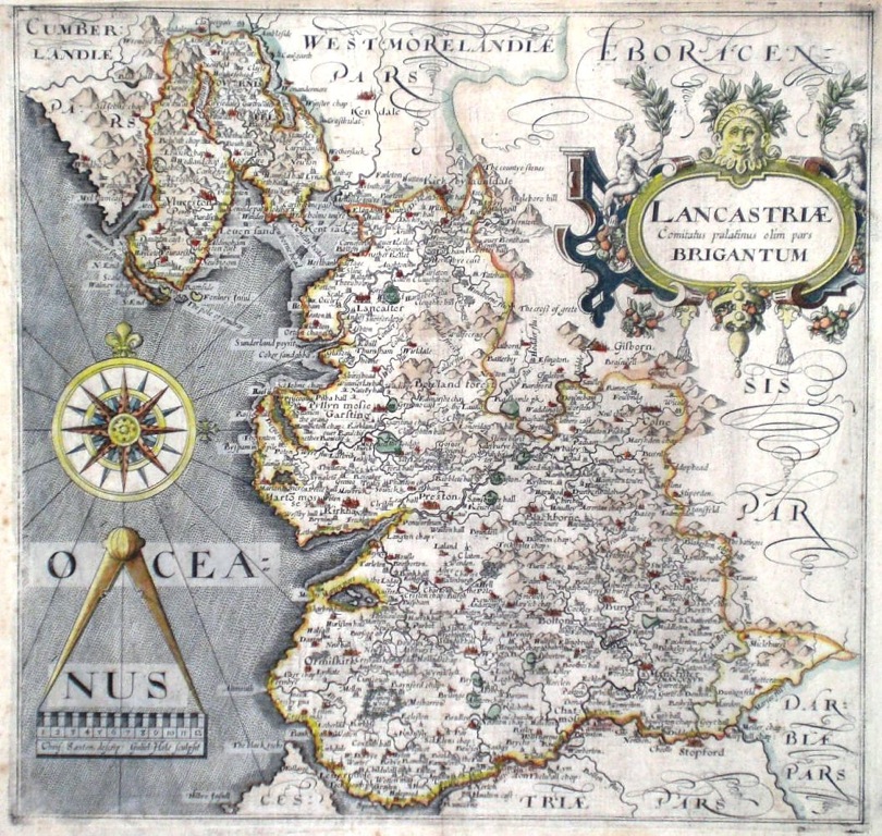 Antique Maps Of Lancashire