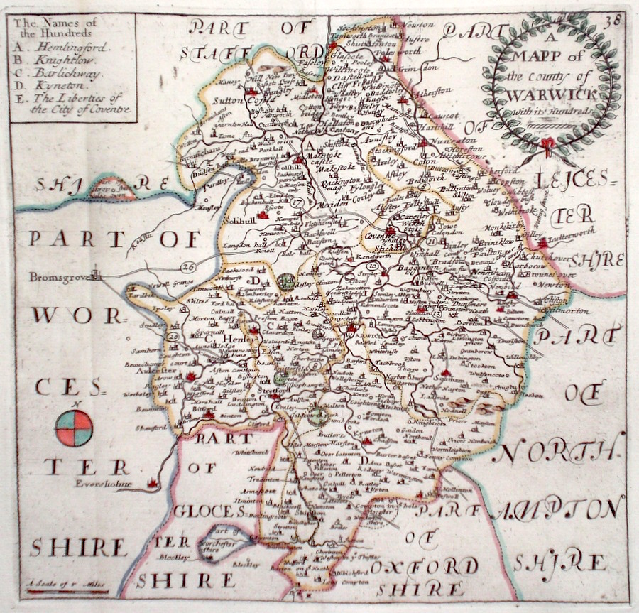 Antique Maps of Warwickshire