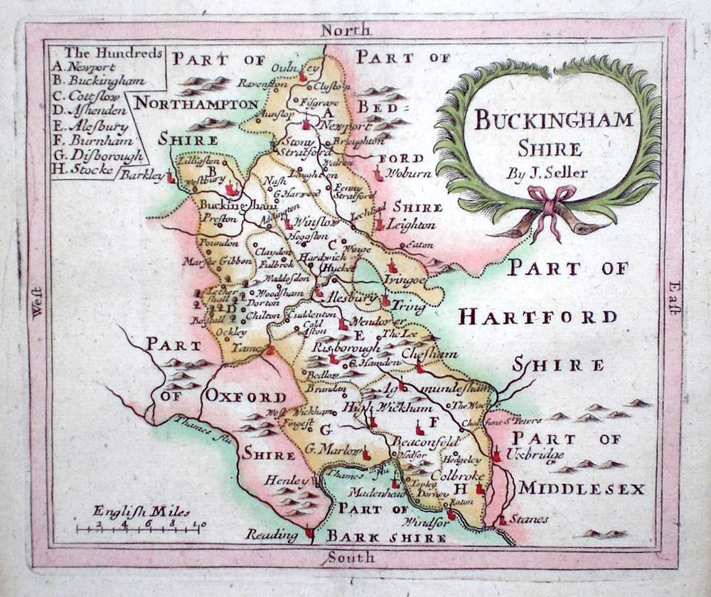 Antique Maps Of Buckinghamshire Antique Maps Of Buckinghamshire